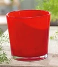 Glazen Sierpot ø 19 Cm 'rood'